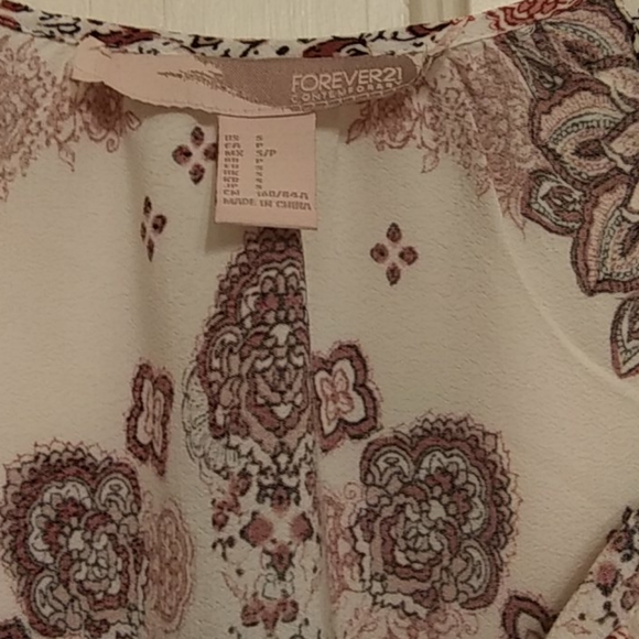 Forever 21 Boho Print Cold  Shoulder Tunic - Picture 2 of 5